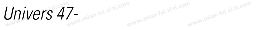Univers 47字体转换